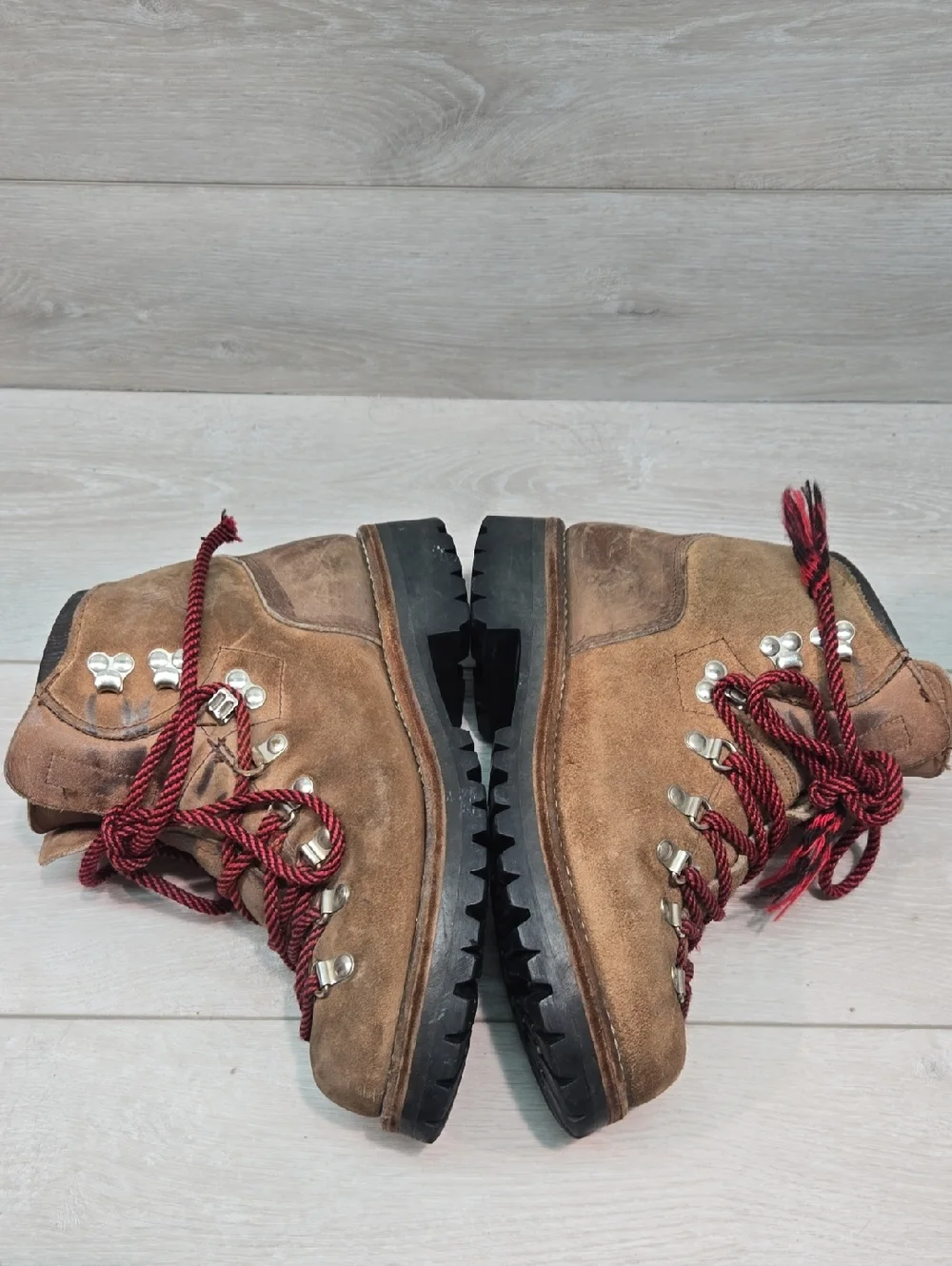 Vintage Dexter Mens LW198-4 Hiking Suede Lace Up Mountain Boots Vibram USA 8M